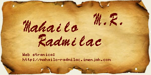 Mahailo Radmilac vizit kartica